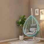 Pureaurex Wave-Design Single Egg Hanging Chair