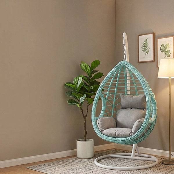 Pureaurex Wave-Design Single Egg Hanging Chair