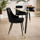 Pure Aurex Set of 4 Dining Chairs, Velvet