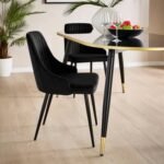 Pure Aurex Set of 4 Dining Chairs, Velvet